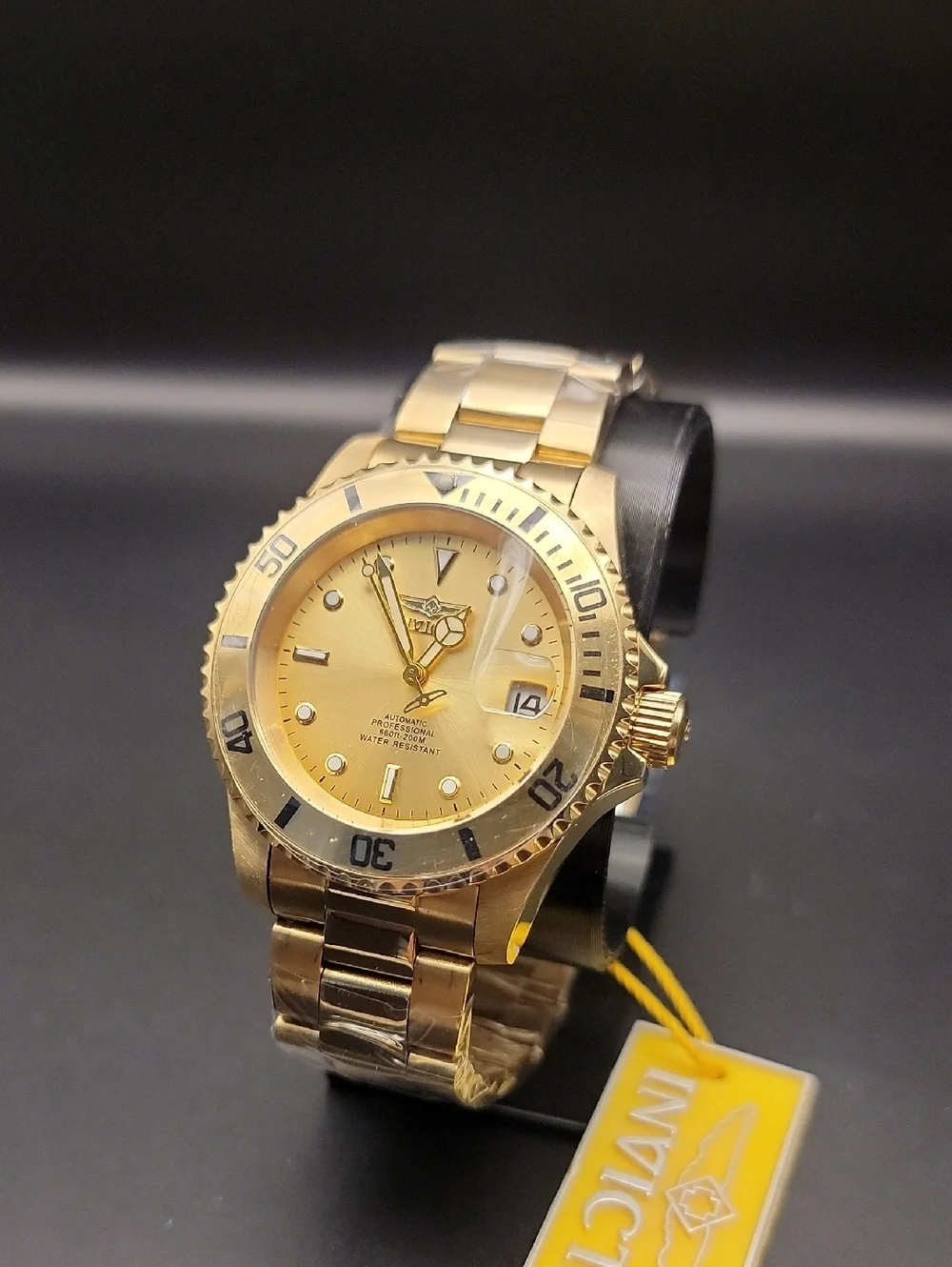 Invicta Pro Diver 69741 Automatic Mens Gold SS Watch & Bracelet Gold Copper Dial